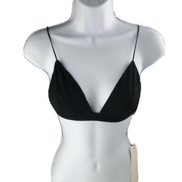 NWT LINE & DOT Basic Triangular Black Bralette Wireless Size XS - Picture 1 of 9